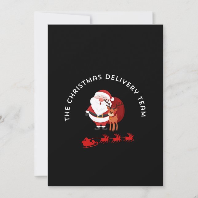 Cartão A Equipe de Entrega de Natal (Frente)