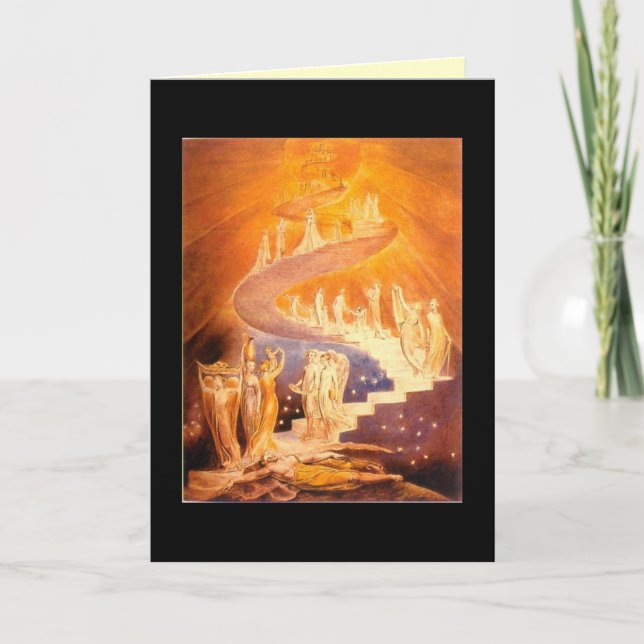 Cartão A escada de Jacob de William Blake (Frente)