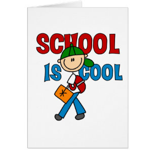 Cartão A escola do menino é legal