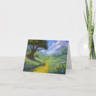 Cartão A estrada amarela do tijolo