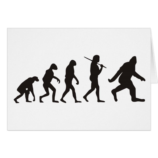 Cartão A Evolução Do Pé Grande (Frente Horizontal)