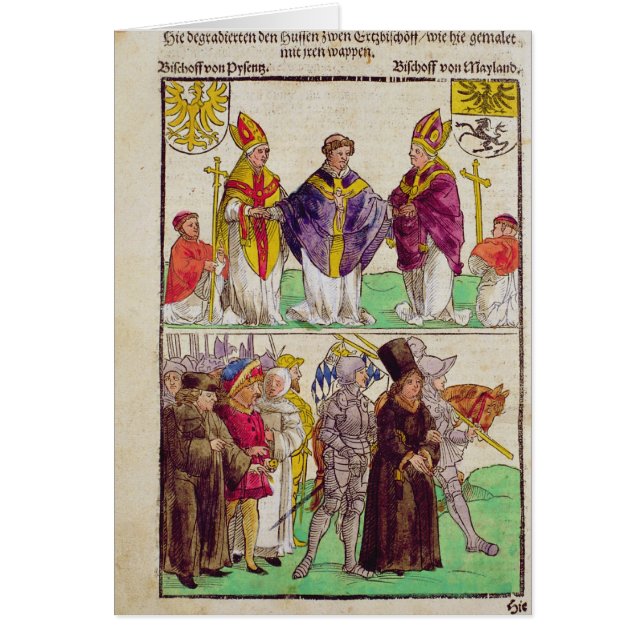 Cartão A execução de Jan Hus (Frente)