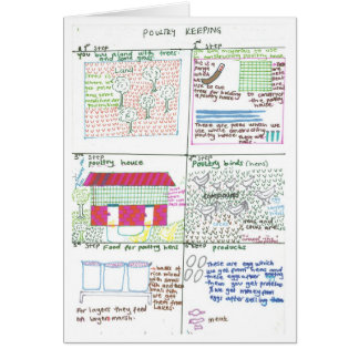 Cartão A exploração avícola de Erinah