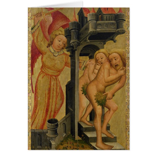 Cartão A expulsão do jardim do paraíso (Frente)