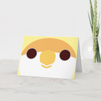 Cartão A face de um pombinho com cara de pêssego