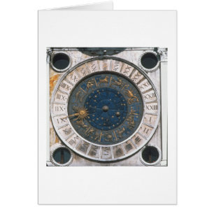 Cartão A face do relógio do ouro e do esmalte, design