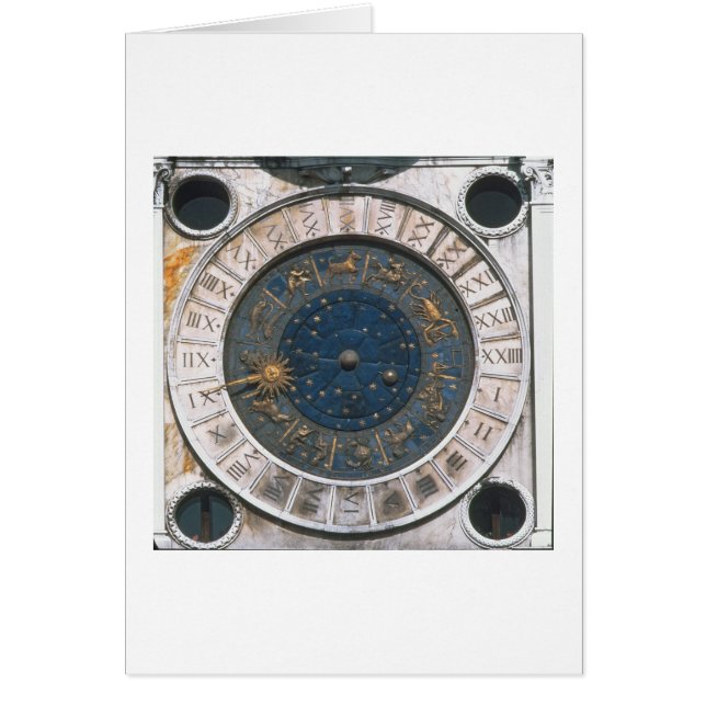 Cartão A face do relógio do ouro e do esmalte, design (Frente)