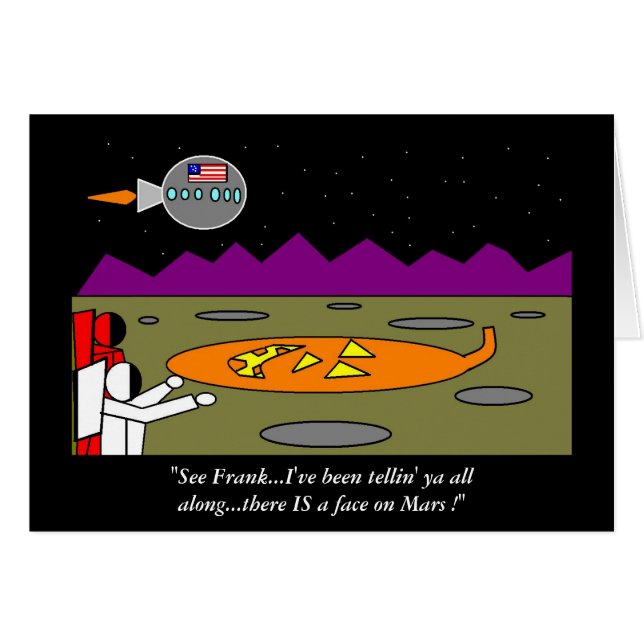 Cartão A Face Em Marte (Frente Horizontal)