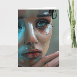 Cartão A face triste das mulheres | Vazio de choro