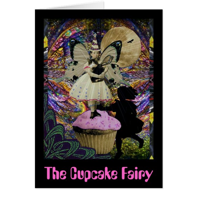 Cartão A fada do cupcake (Frente)
