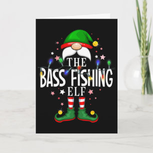 Cartão A Família do B Fishing Elf Christmas Festa de Pija