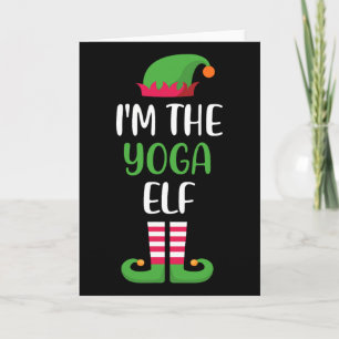 Cartão A Família do Elfo de Yoga Correspondência Natal Gr