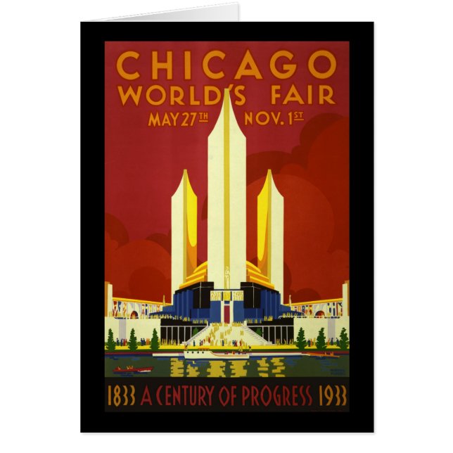Cartão A feira de mundo de Chicago (Frente)