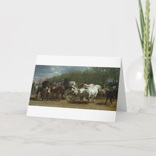 Cartão A Feira do Cavalo por Rosa Bonheur (Frente)