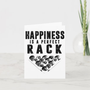 Cartão A Felicidade Do Jogador De Piscina Billiards É Um 