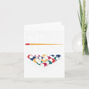 Cartão A Felicidade É Um Jogador De Piscina De Rack Perfe