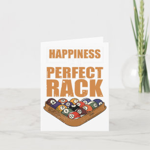 Cartão A Felicidade É Um Jogo De Bilhar De Rack Perfeito 