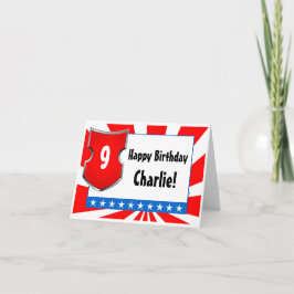 Cartão A festa de aniversário do guerreiro de Ninja caçoa