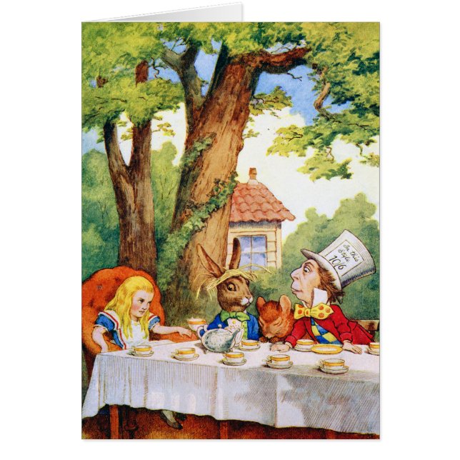 CARTÃO A FESTA DE CHÁ DO MAD HATTER (Frente)