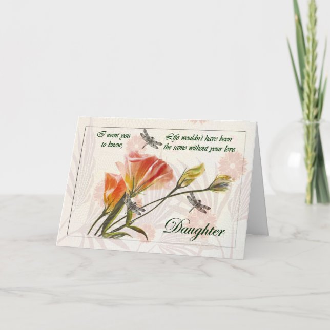 Cartão À filha (adeus do pai terminal doente) (Frente)