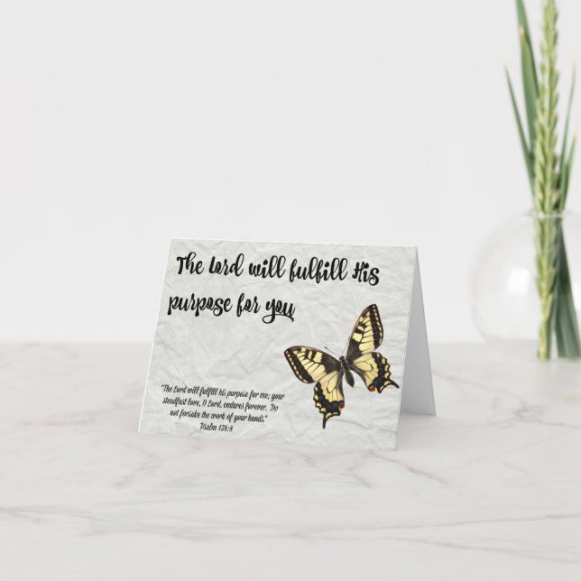 Cartão A Finalidade do Cartão- da graduação da borboleta (Frente)