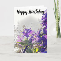A flor do Clematis do feliz aniversario do *~*