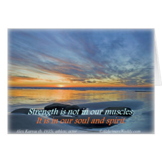 Cartão A força não está em nossos músculos,