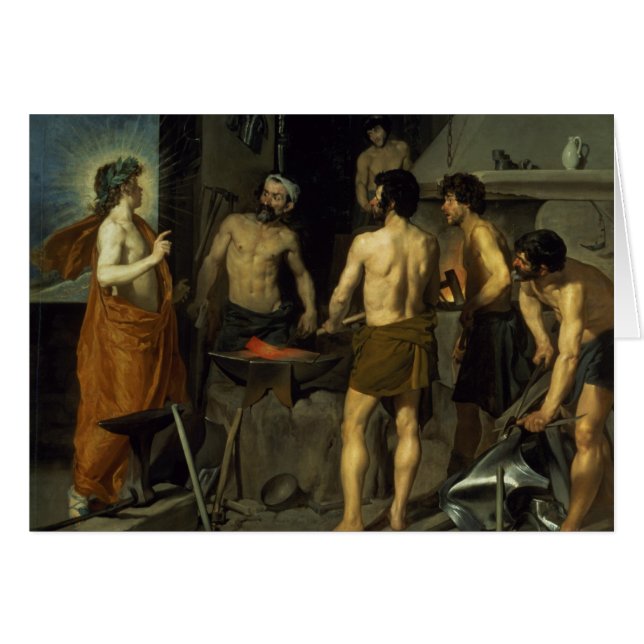 Cartão A forja de Vulcan, 1630 (Frente Horizontal)