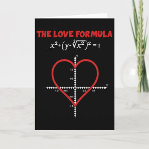 Cartão A Fórmula do Amor Camiseta de Matemática para o Di