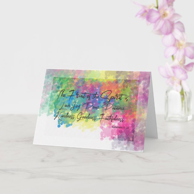 Cartão A Fruta do Espírito - Galatianos 5 (Orquídea)