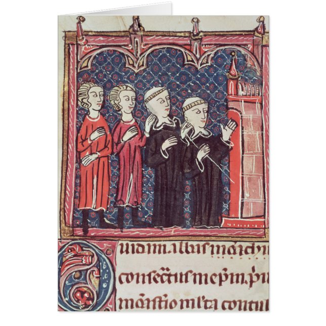 Cartão A fundação de um monastério (Frente)