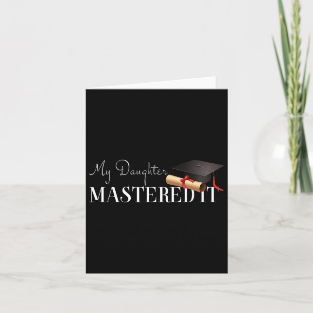 Cartão A Graduação Deu O Presente À Minha Filha. (Frente)