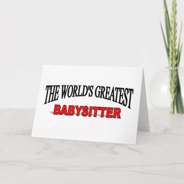 Cartão A grande baby-sitter do mundo (Frente)