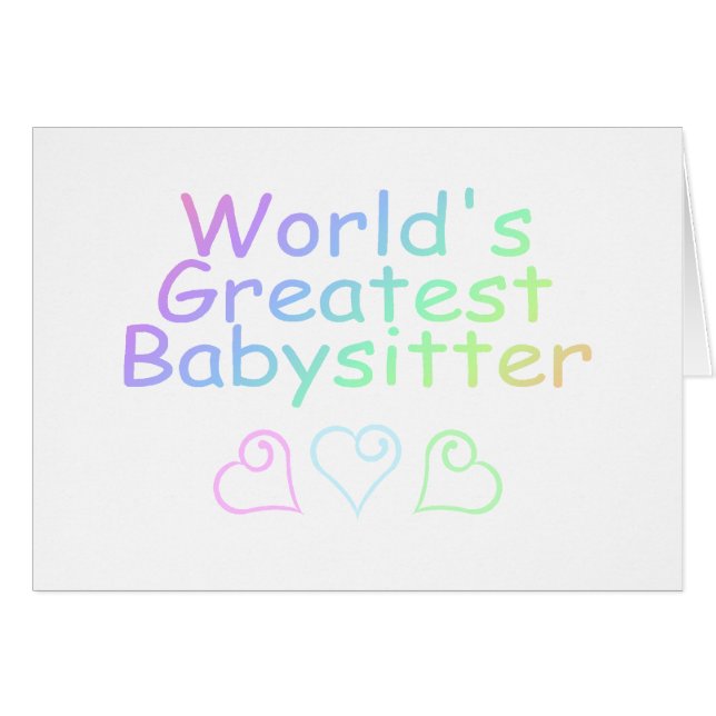 Cartão A grande baby-sitter dos mundos (Frente Horizontal)