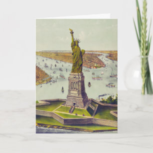 Cartão A Grande Estátua de Bartholdi, Estátua da Liberdad