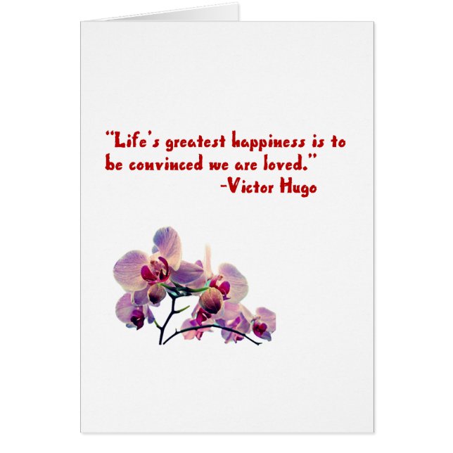 Cartão A grande felicidade da vida (Frente)