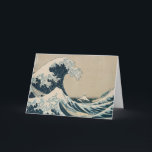 Cartão A grande onda fora de Kanagawa<br><div class="desc">A grande onda de Kanagawa,  da série "36 vistas de Monte Fuji" | pelo lugar da arte de Katsushika Hokusai |: Número de coleção japonês da imagem do artista | do colecção privada |: XIR158277</div>