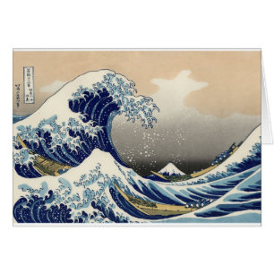 Cartão A grande onda fora de Kanagawa
