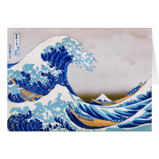 Cartão A grande onda fora de Kanagawa, Hokusai