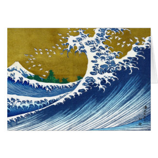 Cartão A grande onda fora de Kanagawa por Katsushika