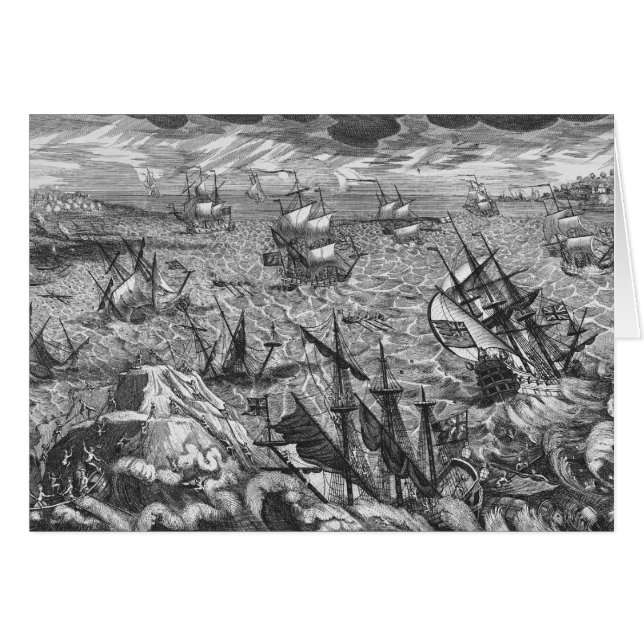 Cartão A grande tempestade de Inglaterra (Frente Horizontal)