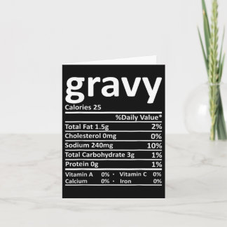 Cartão A Gravy Nutrition Fala Divertido Graças ao Natal F