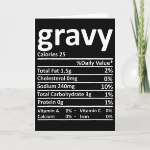 Cartão A Gravy Nutrition Fala Divertido Graças ao Natal F