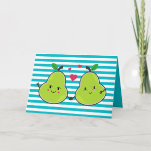 Cartão "A Great Pear" Love Kawaii Valentine's Day Card