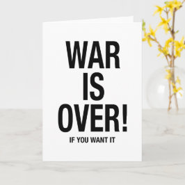 Cartão A guerra acabou