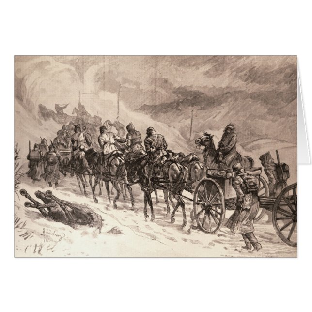 Cartão A guerra entre Servia e Bulgária (Frente Horizontal)