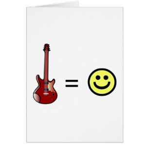 Cartão A guitarra iguala a felicidade