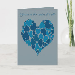 Cartão A Heart Of Hearts Romantic Design Pastel Blue 