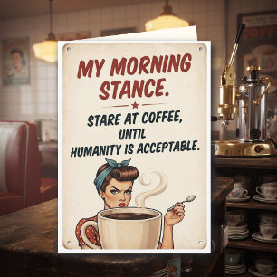 Cartão A Humanidade é Inaceitável Humor de Café entre A