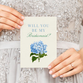 Cartão A Hydrangea Azul Você Será Minha Colega De Ponta